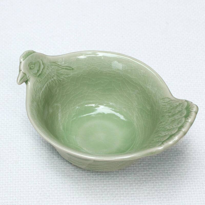 Handmade Chiang Mai Chicken Celadon Ceramic Bowl (Thailand)