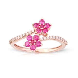 Details about  / Red Ruby Gf Gemstone Jewelry 10k Rose Gold RingA Precious Gift for Her