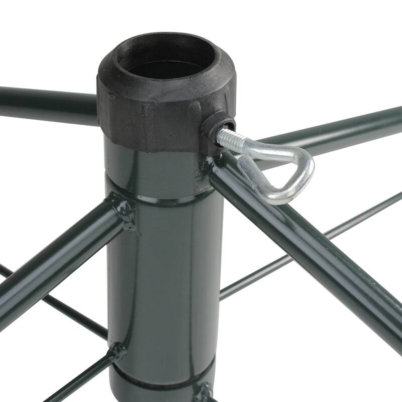 Green Metal Christmas Tree Stand for Artificial Trees.
