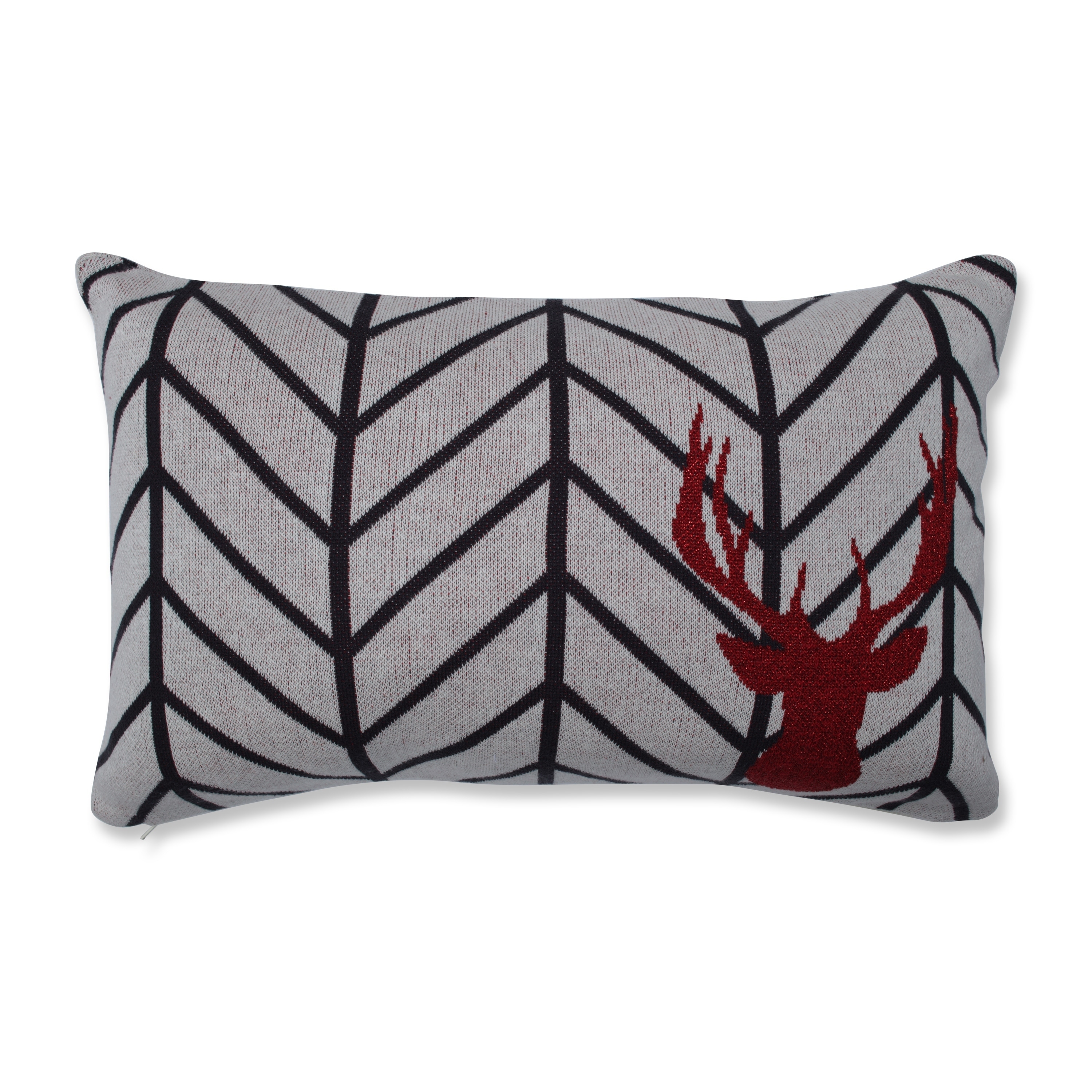 Accent Pillow-Herringbone & Leather Band 13X20