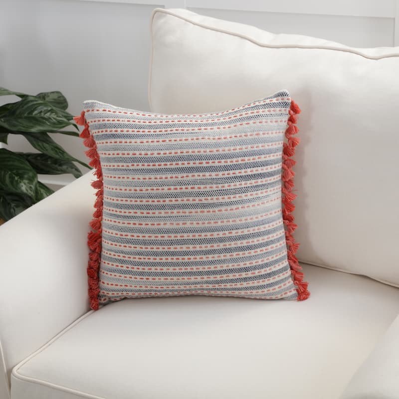 Pillow Perfect Ombre Coastal Stripe 16.5-inch Throw Pillow