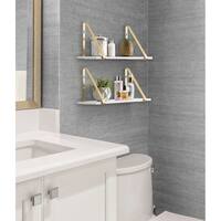 Kate and Laurel Soloman Modern Wooden Shelves - 2 Piece