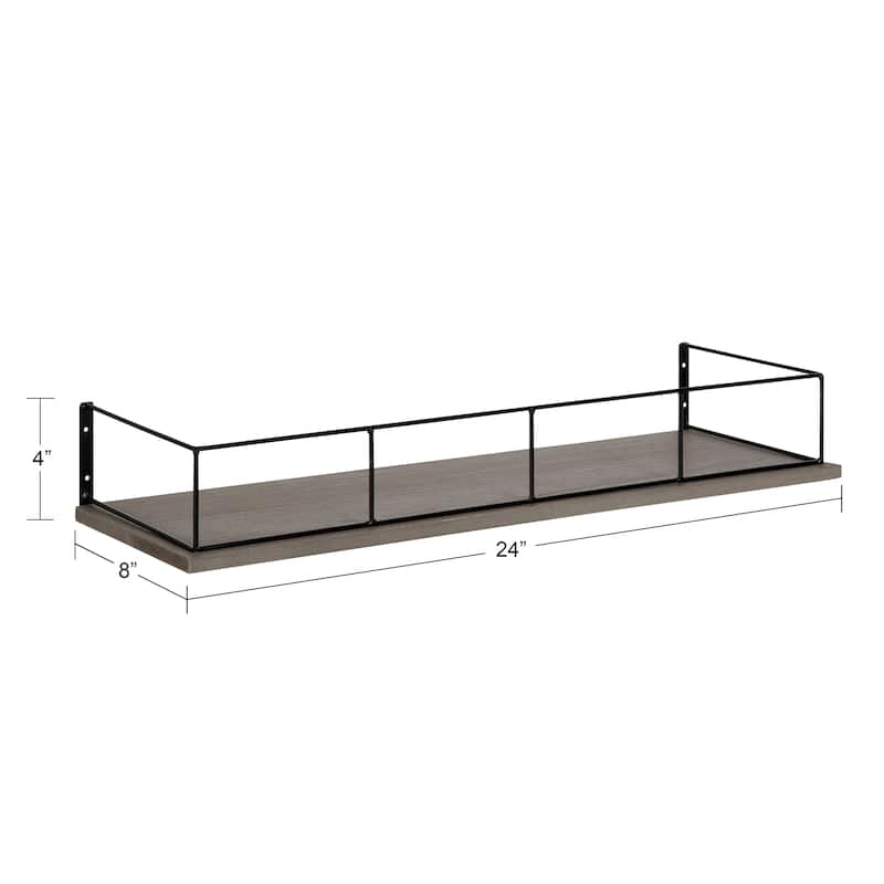 Kate and Laurel Benbrook Modern Shelf - 24x8