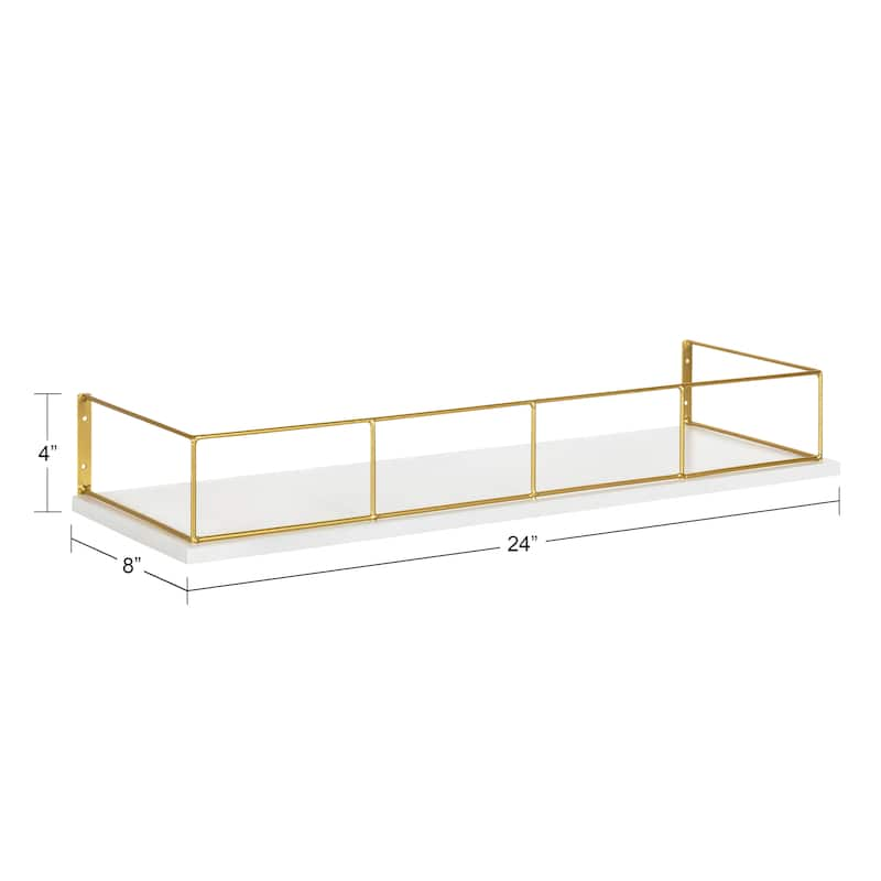 Kate and Laurel Benbrook Modern Shelf - 24x8