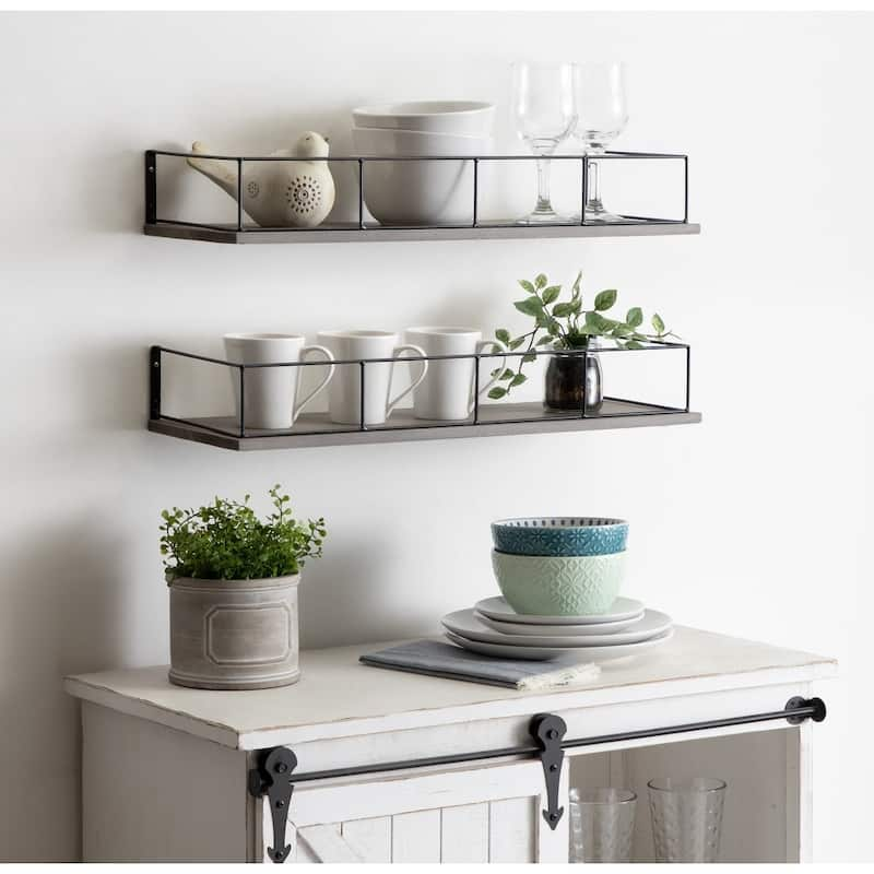 Kate and Laurel Benbrook Modern Shelf - 24x8