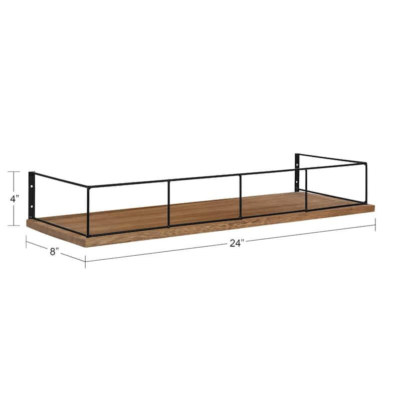 Kate and Laurel Benbrook Modern Shelf - 24x8