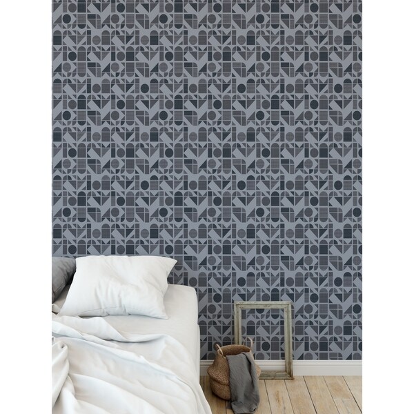 Shop ELLE Decor MODERNE DARK BLUE Peel and Stick Wallpaper By Kavka