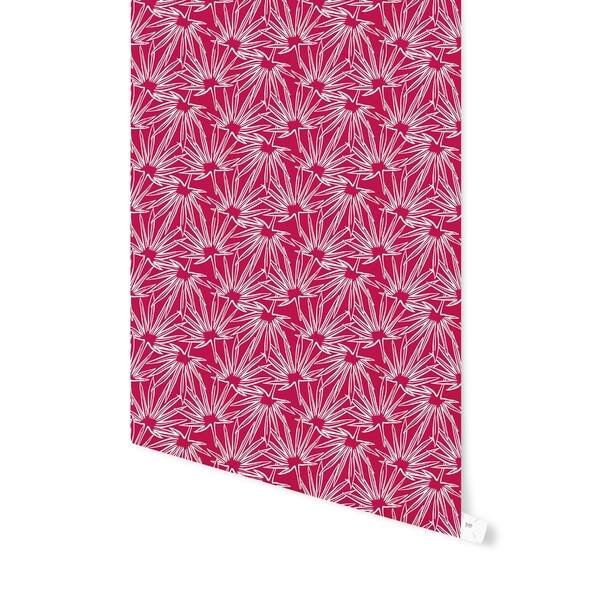 Shop Elle Decor Fan Red Peel And Stick Wallpaper By Kavka Designs
