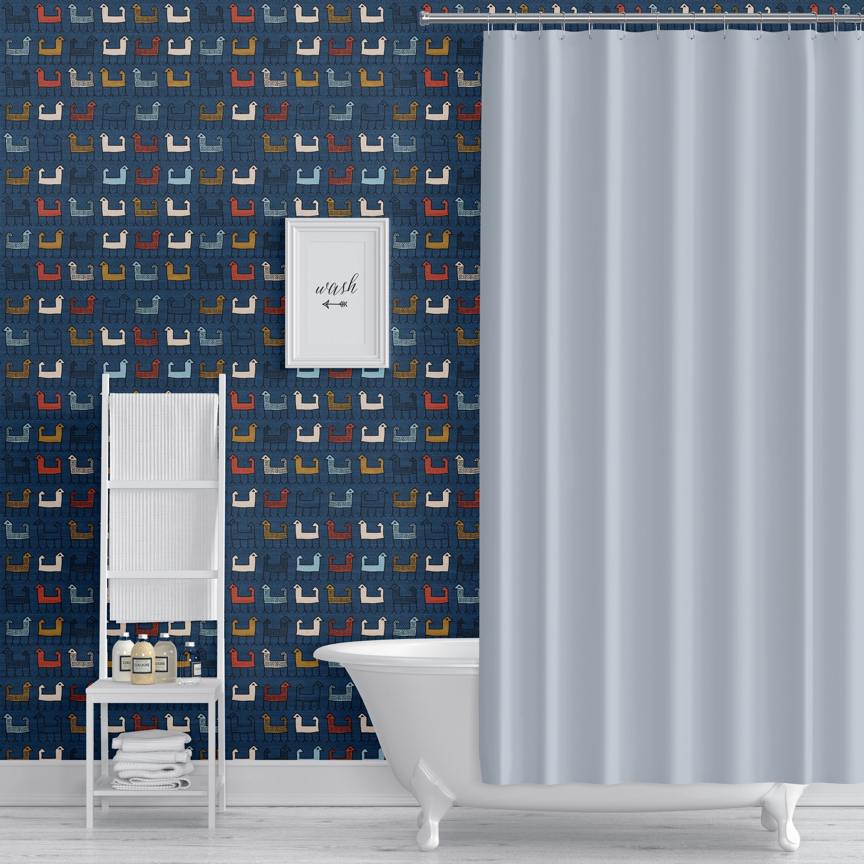 Zagros Blue L And Stick Wallpaper By Kavka Designs Zagros Blue L And Stick Wallpaper