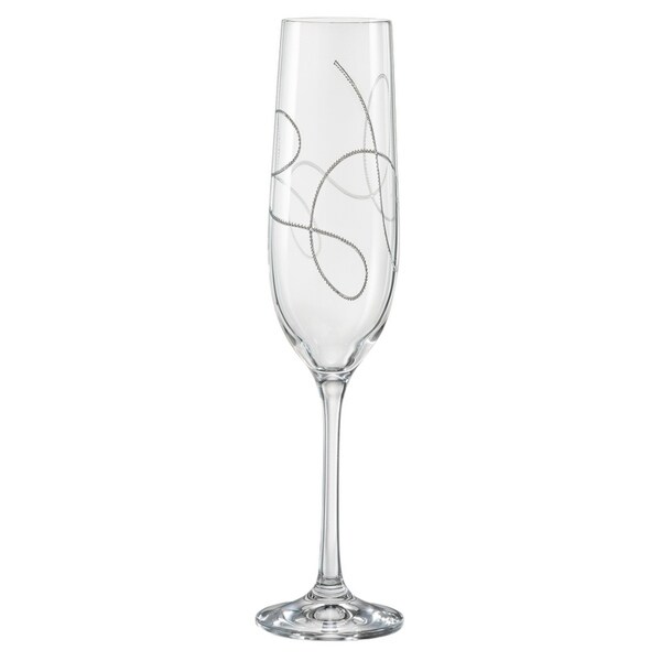 Majestic Gifts Inc Set/2 Toasting Flutes w/etched String Design-6.5oz.