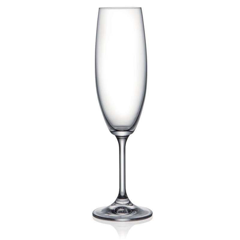 Majestic Gifts Inc. European Set/6 Classic Clear Flute Glass-7.5 oz.