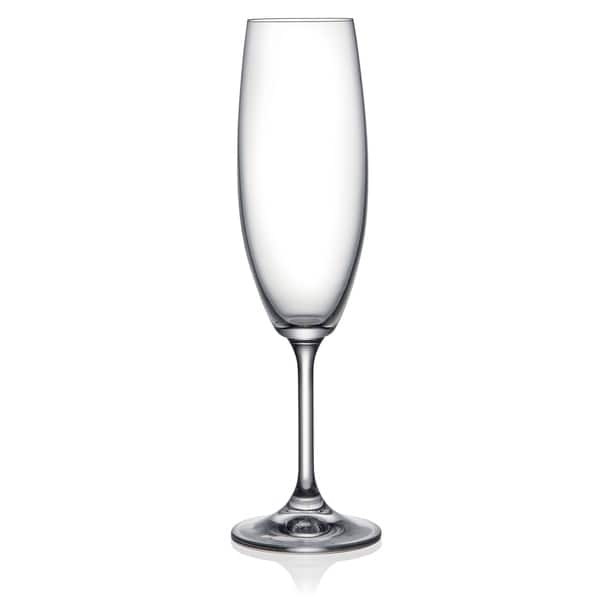 Set of 10 Classic Flute Champagne Glasses (7 Ounce) - Toasting Sparkling  Wine / Wedding Flutes