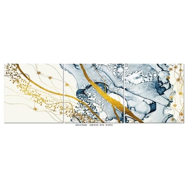 Shop Oppidan Home Motion And Sound Acrylic Wall Art 48 H X 96 W Multi Yellow Blue White Overstock 29342861