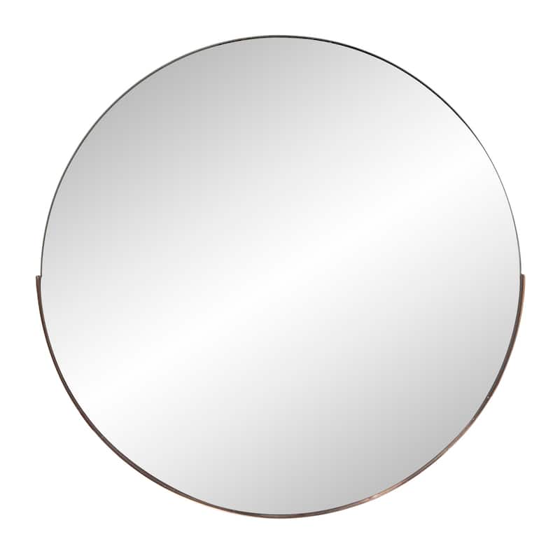 Allan Andrews Framed Rose Gold Round Decorative Dante Wall Mirror