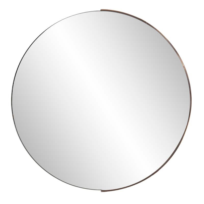 Allan Andrews Framed Rose Gold Round Decorative Dante Wall Mirror