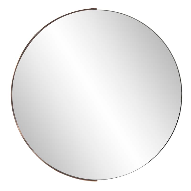 Allan Andrews Framed Rose Gold Round Decorative Dante Wall Mirror