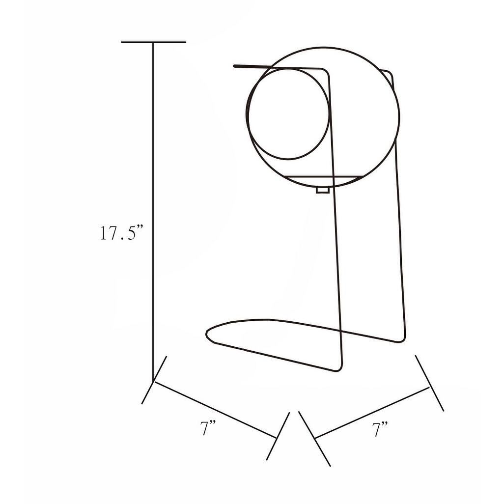 Artistic Weavers Jelm Contemporary Metal Framed Glass Ball Table Lamp