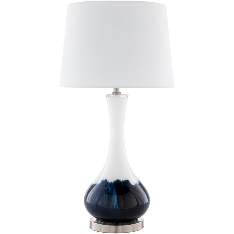 Jeppe Classic Navy & White Glass Table Lamp