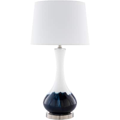 Jeppe Classic Navy & White Glass Table Lamp