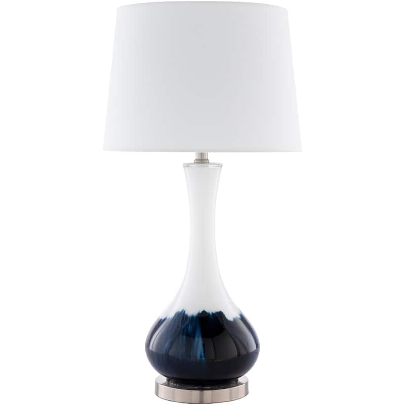 Jeppe Classic Navy & White Glass Table Lamp