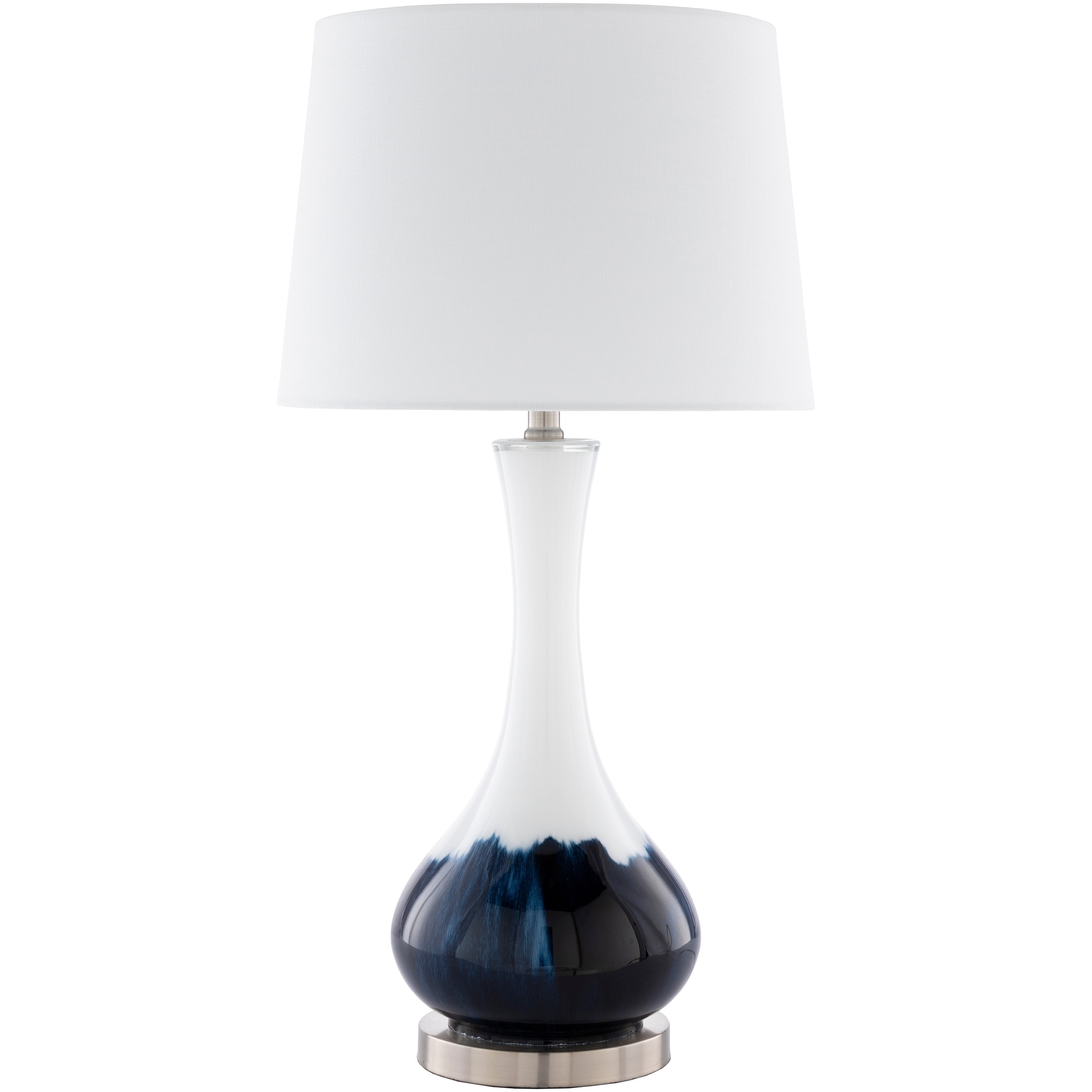 Jeppe Classic Navy & White Glass Table Lamp