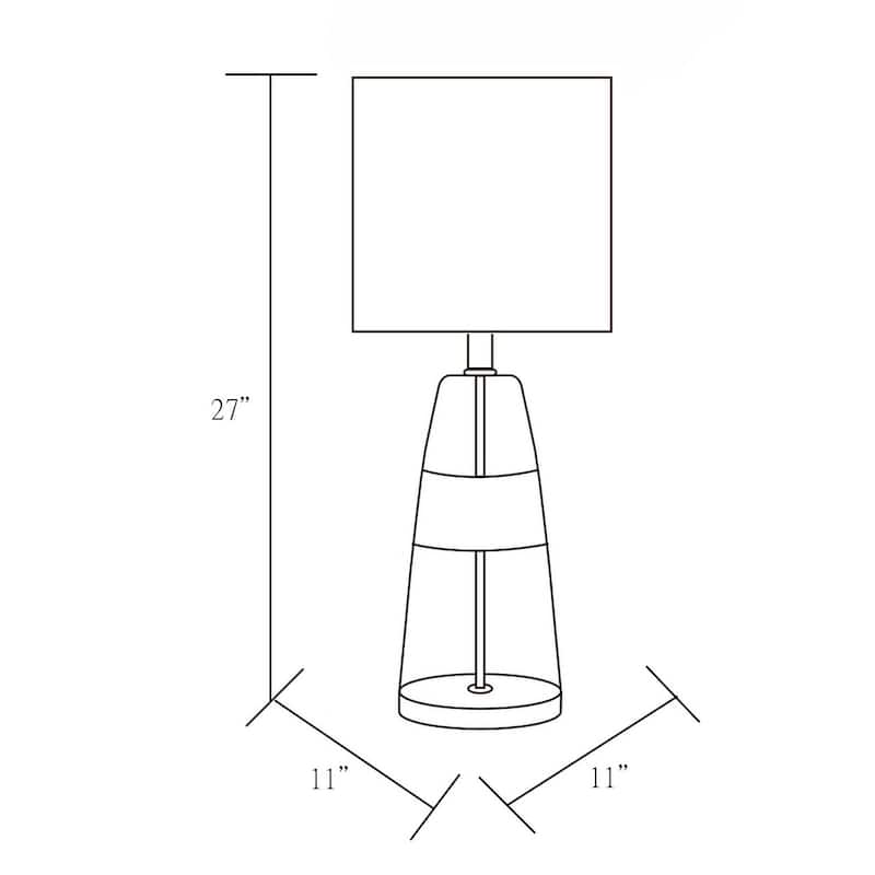 Jalappa Modern Textured Glass Table Lamp
