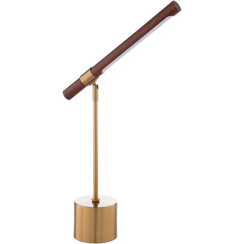 Yuma Mid-Century Sleek Metal Rod 28.75-inch Desk Lamp