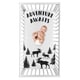 preview thumbnail 1 of 0, Sweet Jojo Designs Woodland Moose Collection Boy Photo Op Fitted Crib Sheet - Black and White Adventure Awaits Rustic Patch