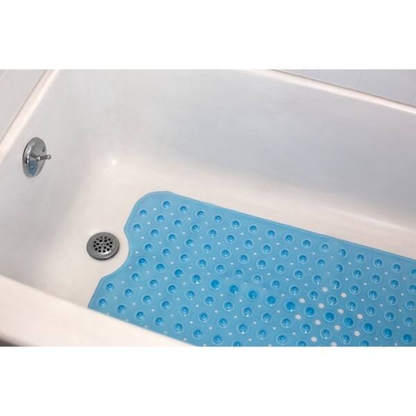 Shop Extra Long U Shape Bath Mat Blue On Sale Free Shipping On