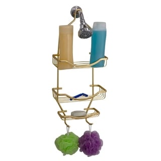 2 Tier Aluminum Shower Caddy Gold - Bed Bath & Beyond - 29343676