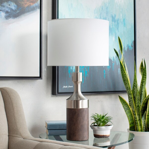faux leather table lamp