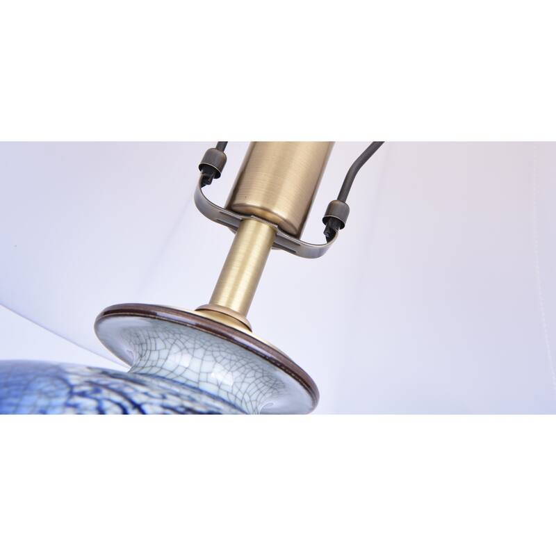 Porcelain Base Table Lamp With Hand Painted