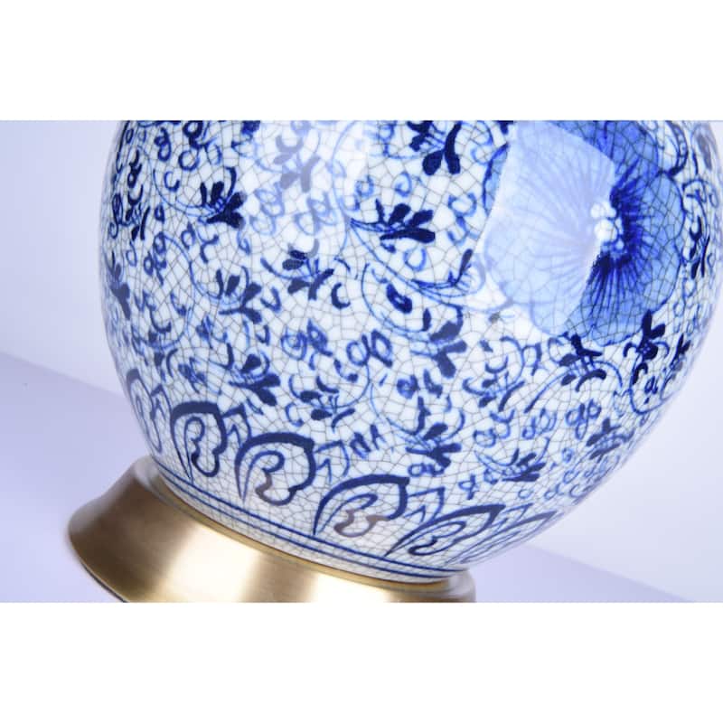 Porcelain Base Table Lamp With Hand Painted