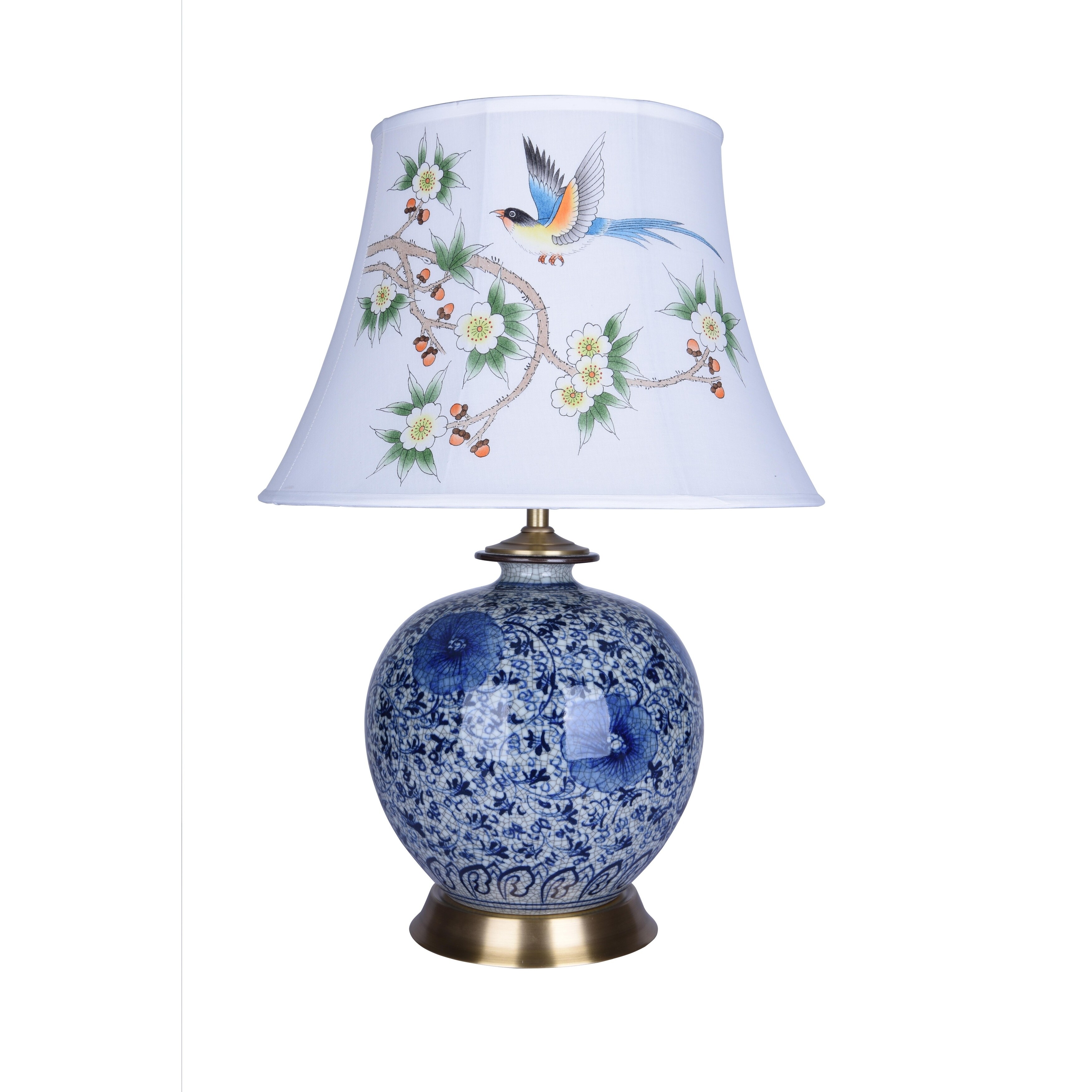 Shop Porcelain Base Table Lamp With Hand Painted On Sale Overstock 29344058,How To Update Old Kitchen Cabinets Without Replacing Them