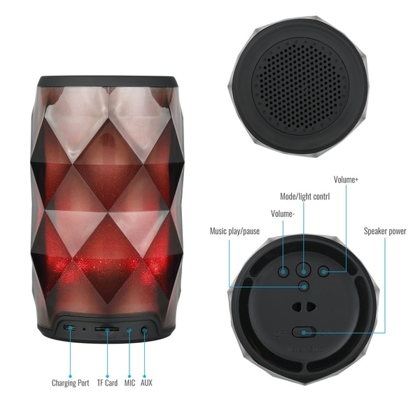 crystal led wireless speaker