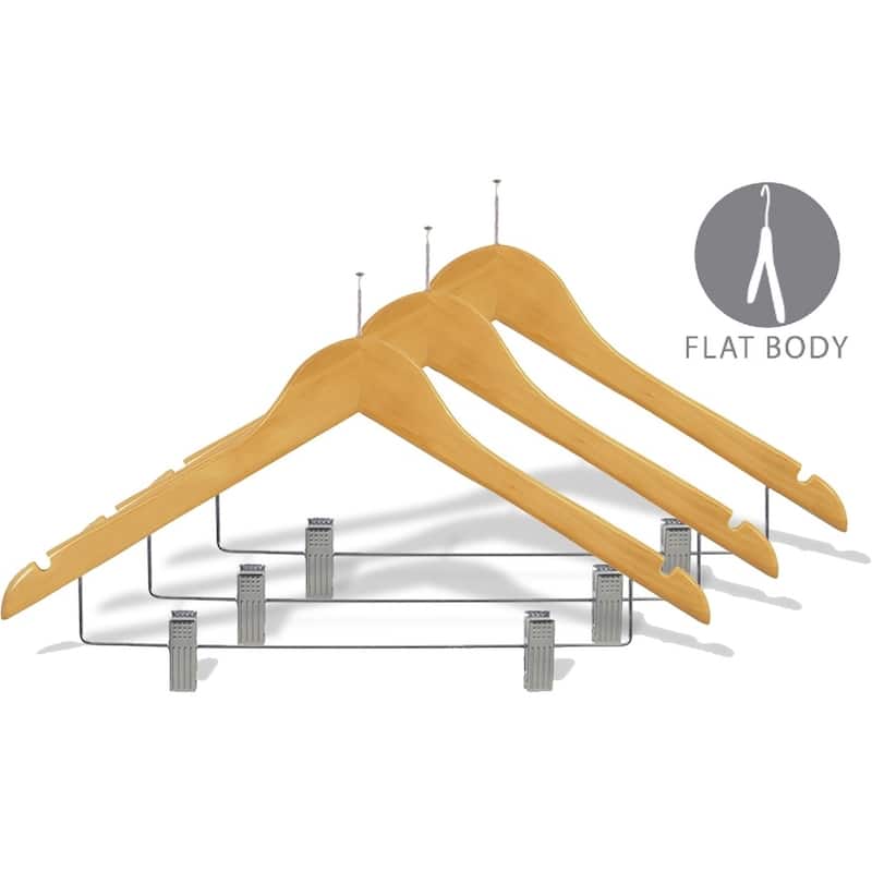 Flat Anti-Theft Clothes Hanger with P-Nail, Security Hangers for Retail and Hospitality