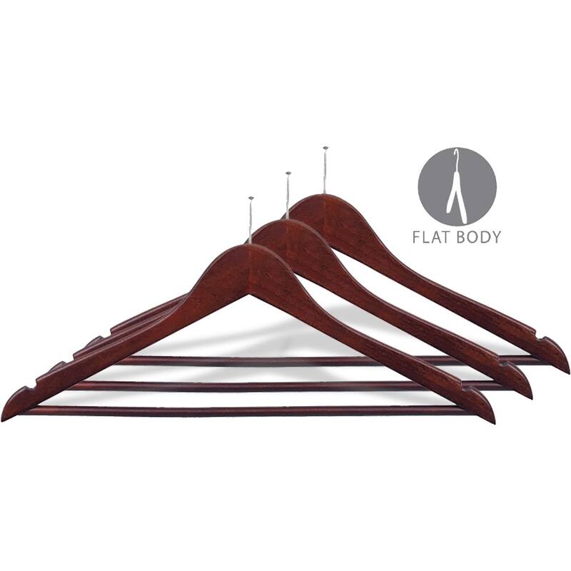 Flat Anti-Theft Clothes Hanger with P-Nail, Security Hangers for Retail and Hospitality