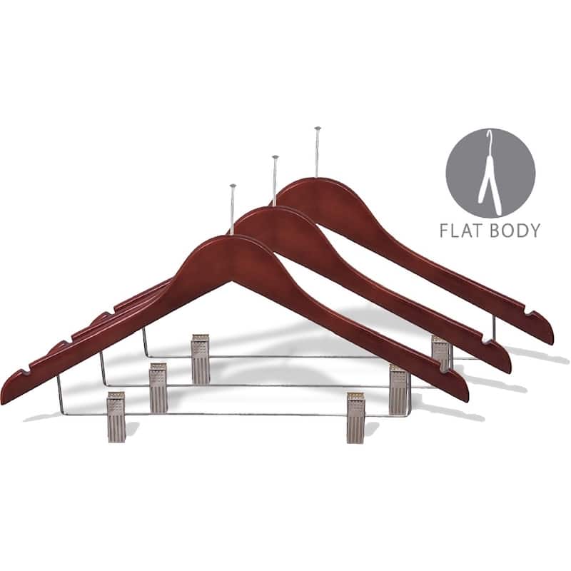 Flat Anti-Theft Clothes Hanger with P-Nail, Security Hangers for Retail and Hospitality