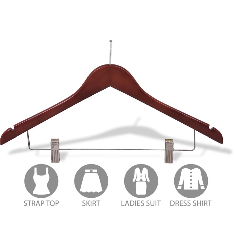 Flat Anti-Theft Clothes Hanger with P-Nail, Security Hangers for