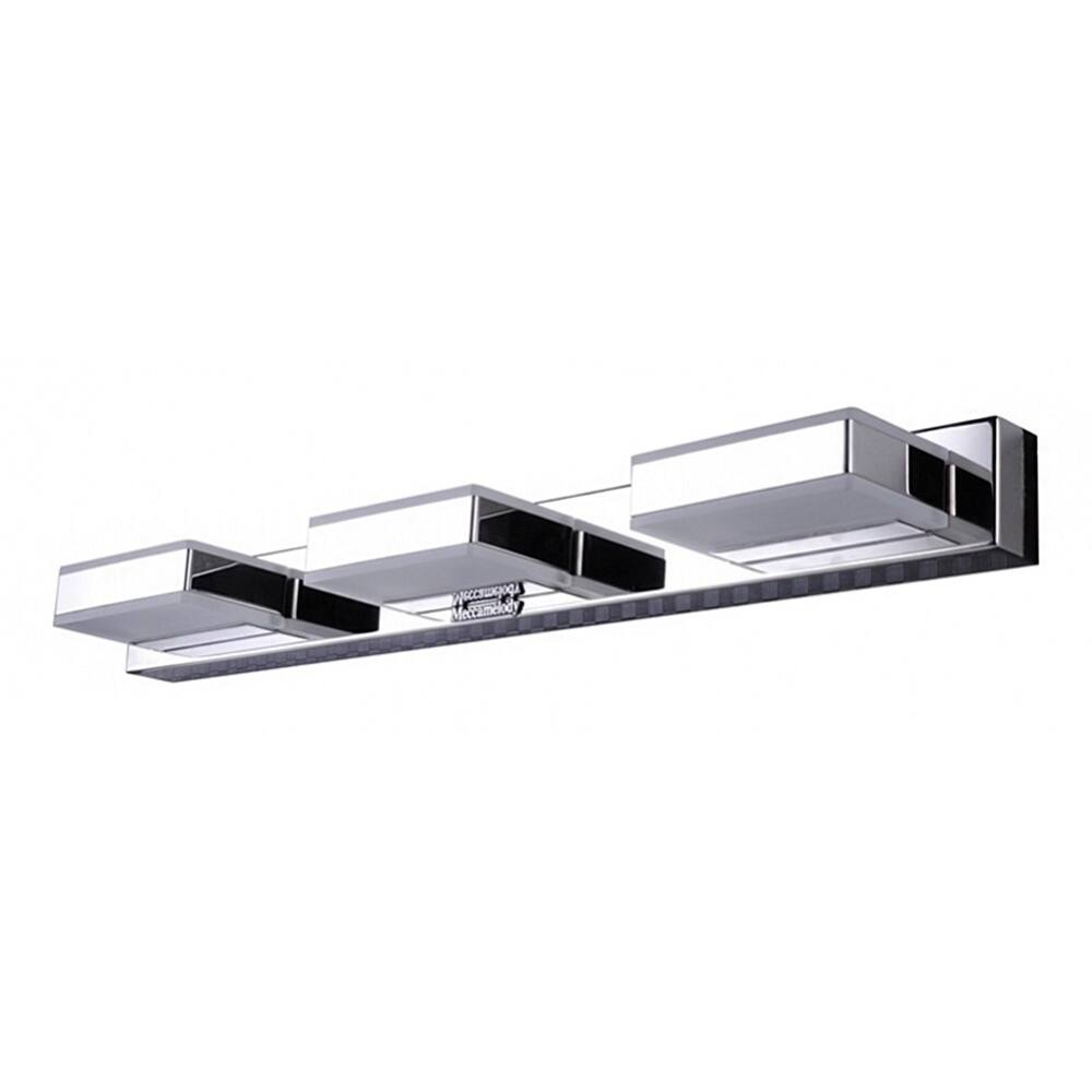 3 Light LED Wall Sconce With Chrome Metal Frame