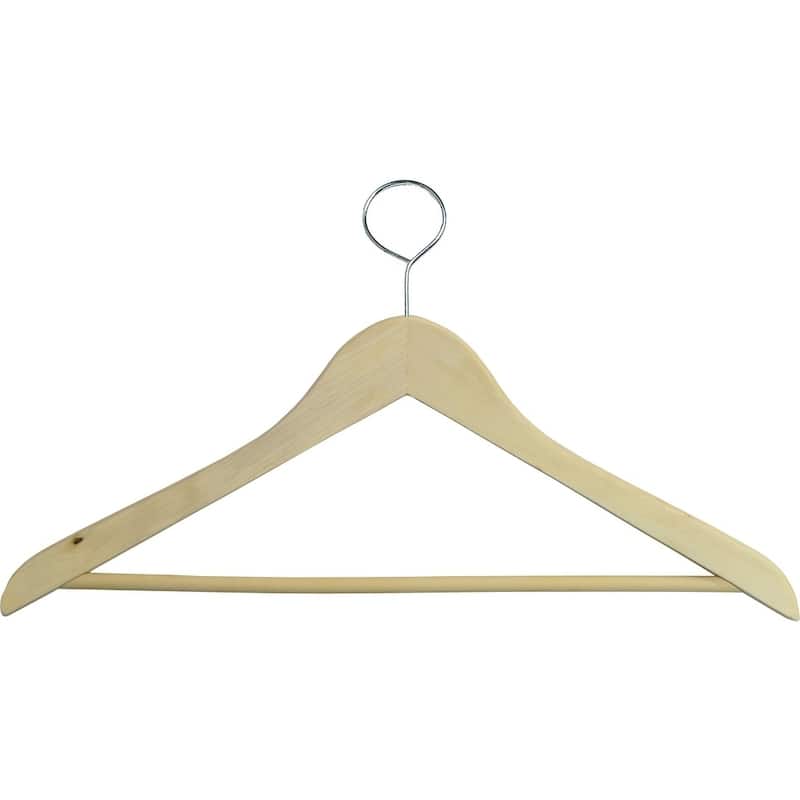Wooden Closed Loop Security Hangers for Hotels and Hospitality, High Quality Anti-Theft Security Hangers