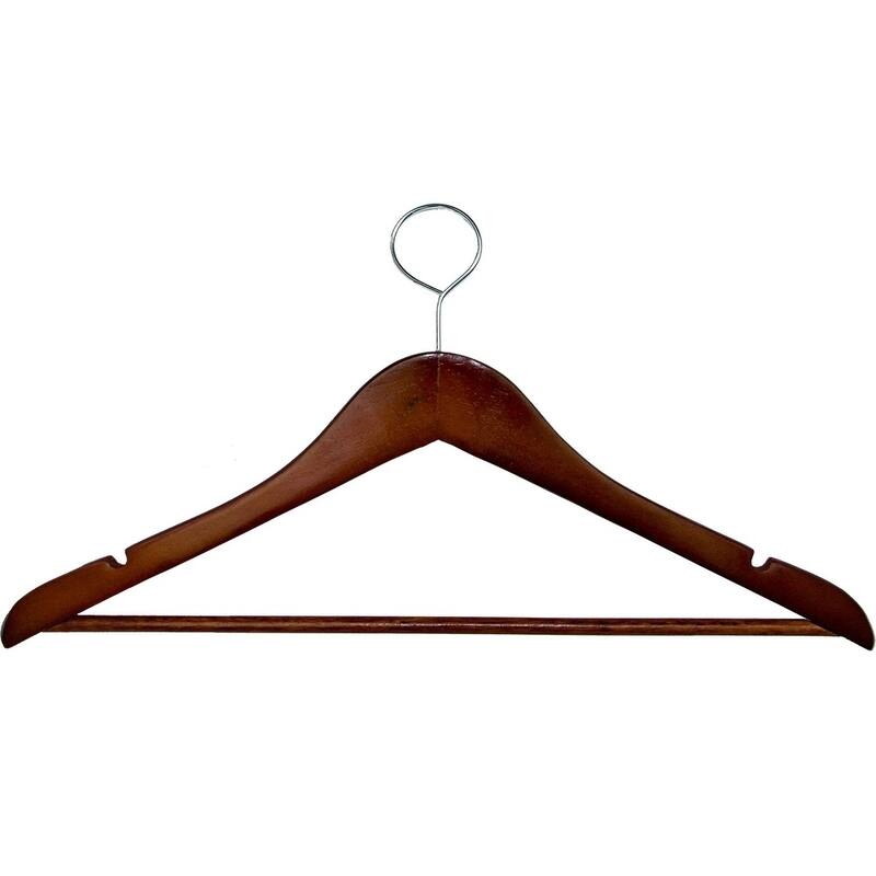 Wooden Closed Loop Security Hangers for Hotels and Hospitality, High Quality Anti-Theft Security Hangers