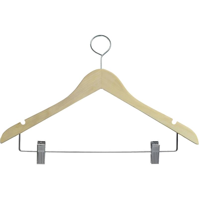 Wooden Closed Loop Security Hangers for Hotels and Hospitality, High Quality Anti-Theft Security Hangers