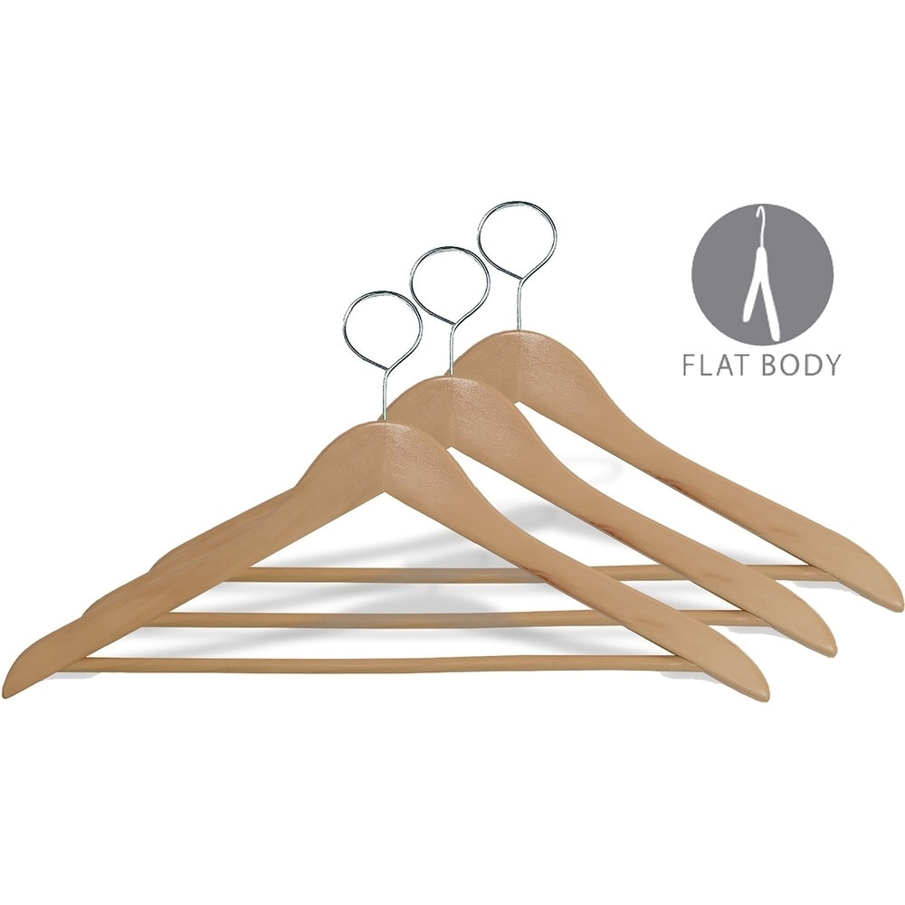 Wooden Closed Loop Security Hangers for Hotels and Hospitality High Quality Anti Theft Security Hangers