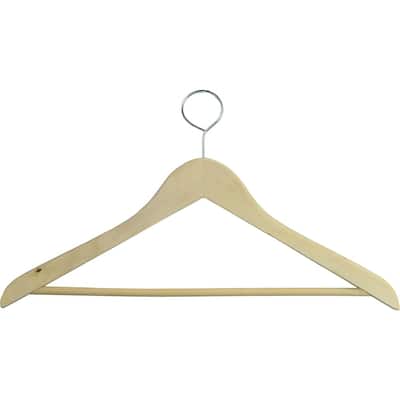 Wooden Closed Loop Security Hangers for Hotels and Hospitality, High Quality Anti-Theft Security Hangers