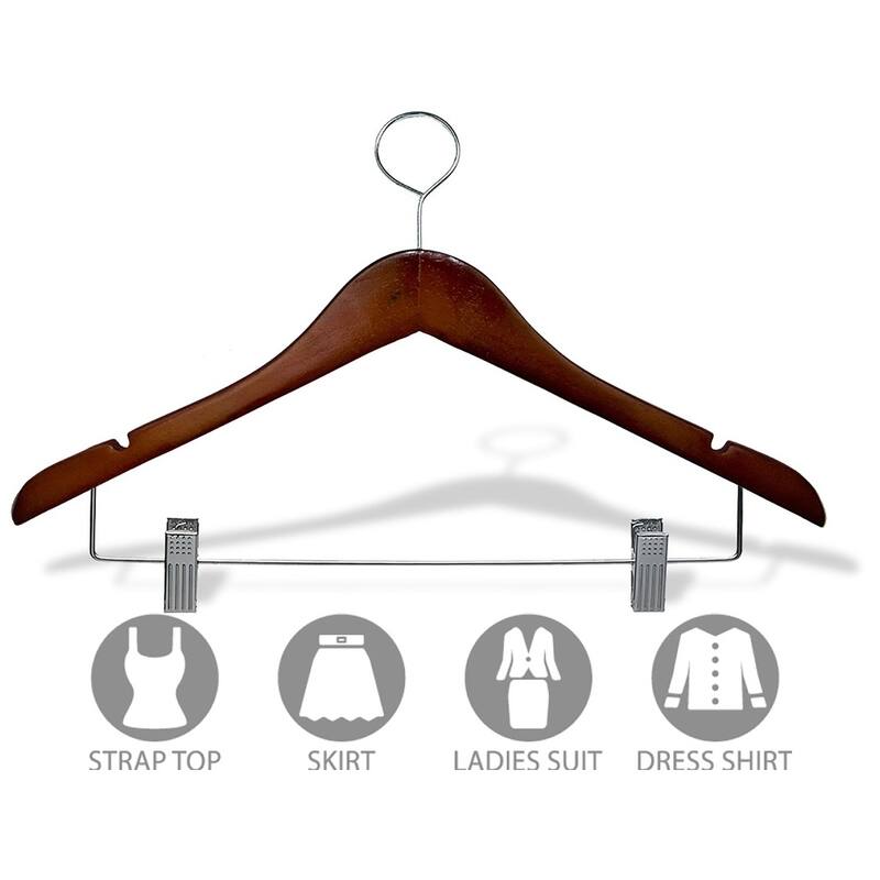 Wooden Closed Loop Security Hangers for Hotels and Hospitality, High Quality Anti-Theft Security Hangers