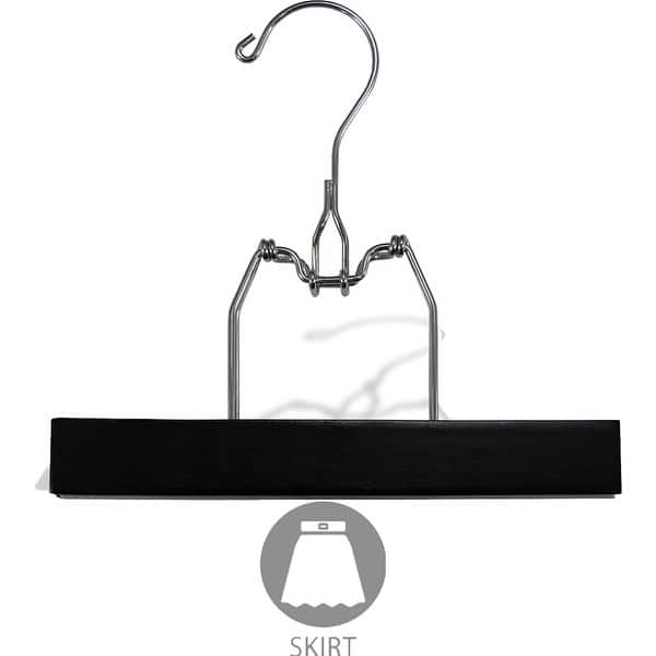 Wooden Clamp Hanger With Felt Lining And Rugged Metal Snap Lock
