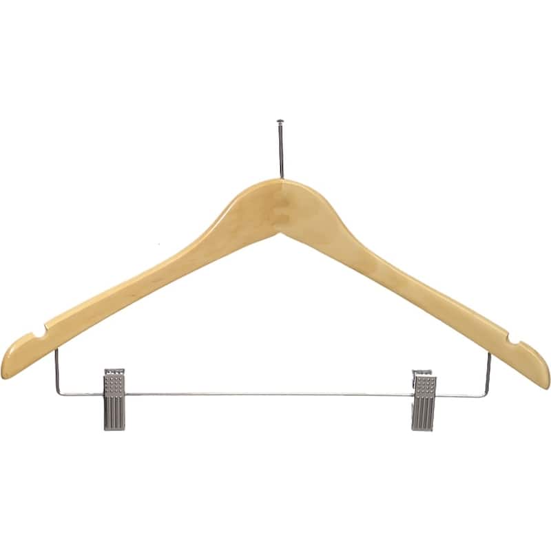 Contoured Anti-Theft Clothes Hanger with P-Nail, Security Hangers for Retail and Hospitality