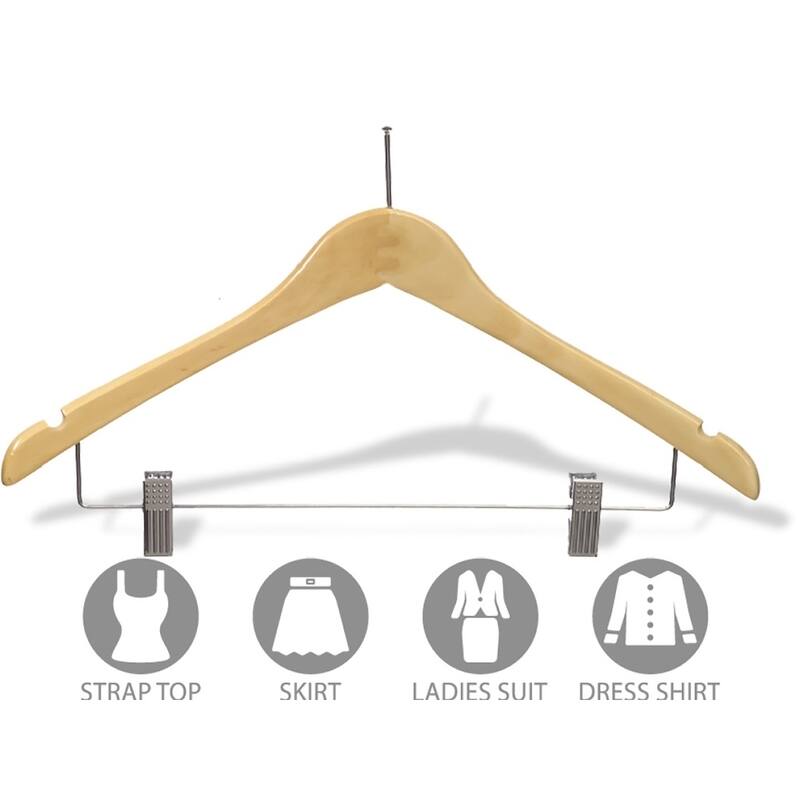 Contoured Anti-Theft Clothes Hanger with P-Nail, Security Hangers for Retail and Hospitality