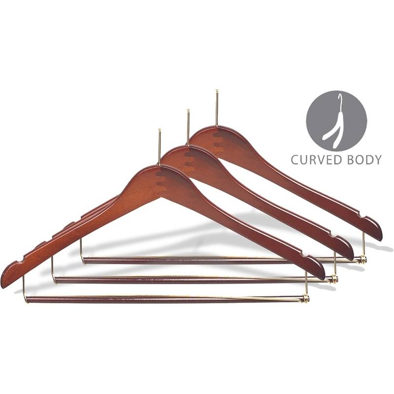 Contoured Anti-Theft Clothes Hanger with P-Nail, Security Hangers for Retail and Hospitality